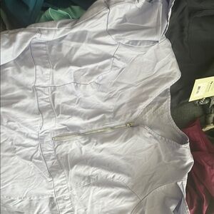 Jaanuu Purple Tulip Peplum SCRUB SET